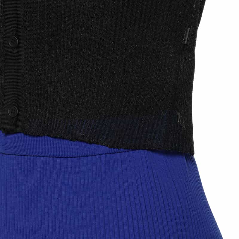 CFCL CFCL＜シーエフシーエル＞ フレアスリーブ シアーニットブラウス BLACK