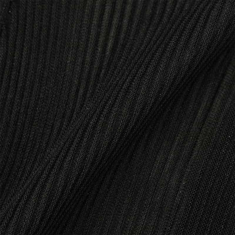 CFCL CFCL＜シーエフシーエル＞ フレアスリーブ シアーニットブラウス BLACK