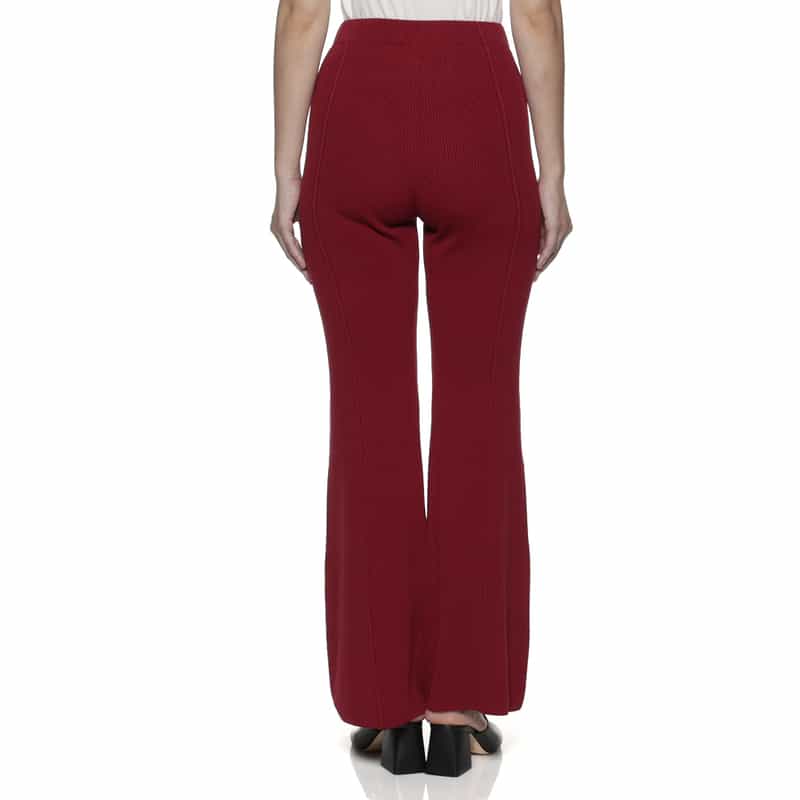 CFCL CFCL＜シーエフシーエル＞ フレアリブニットパンツ RED