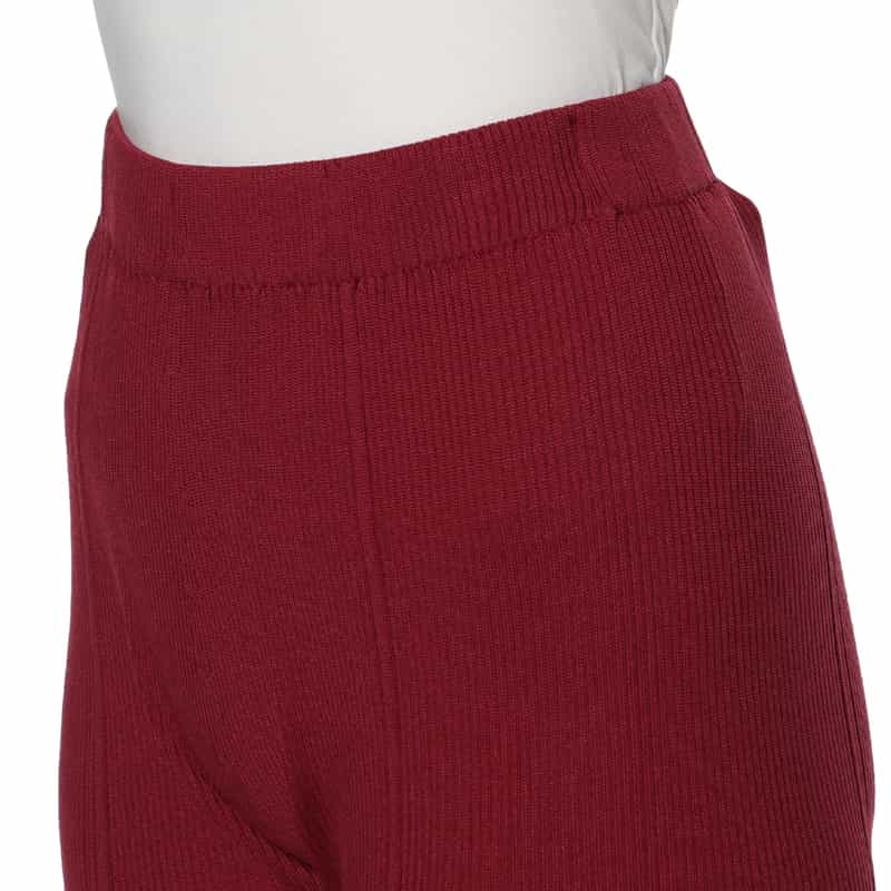 CFCL CFCL＜シーエフシーエル＞ フレアリブニットパンツ RED