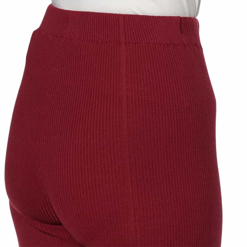 CFCL CFCL＜シーエフシーエル＞ フレアリブニットパンツ RED