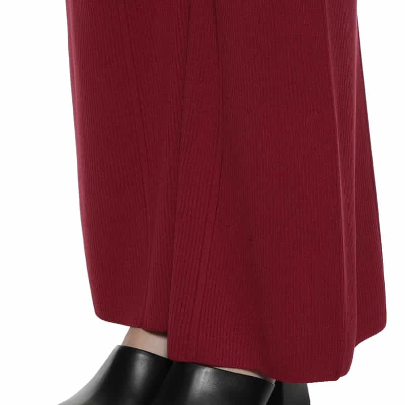 CFCL CFCL＜シーエフシーエル＞ フレアリブニットパンツ RED