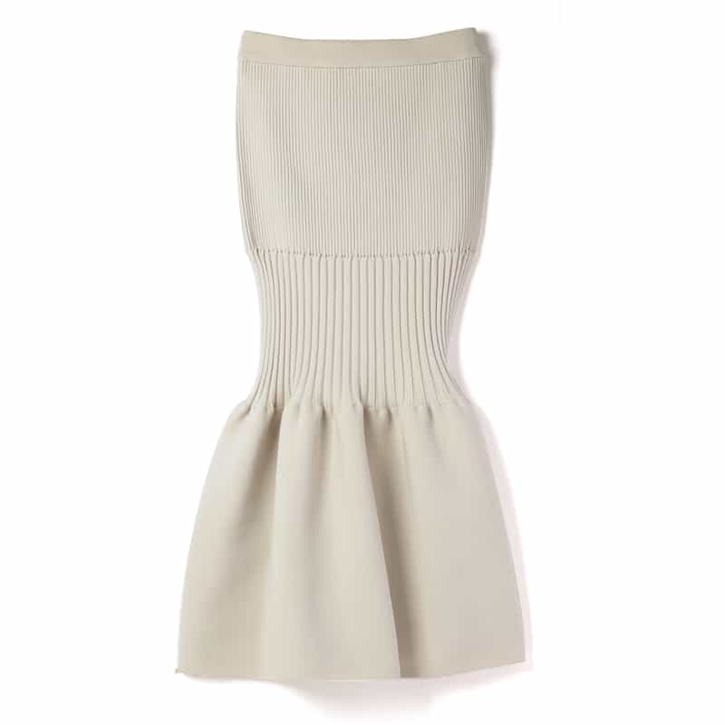 CFCL CFCL＜シーエフシーエル＞ バーニーズ　ニューヨーク限定マーメイドスカート “FLUTED“ IVORY