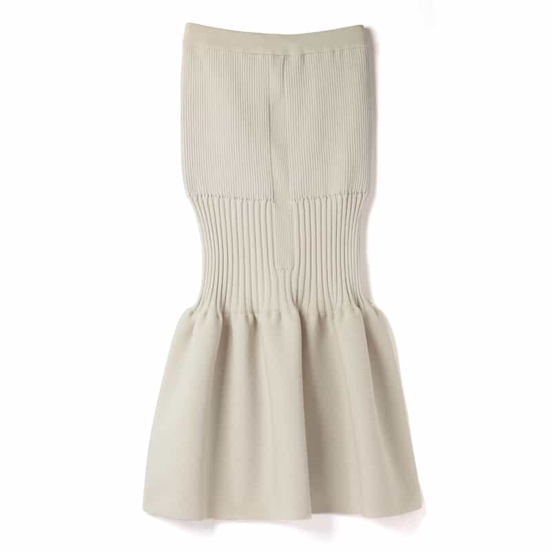 CFCL CFCL＜シーエフシーエル＞ バーニーズ　ニューヨーク限定マーメイドスカート “FLUTED“ IVORY