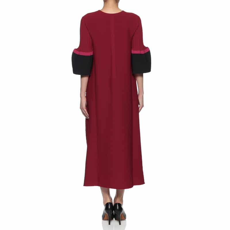 CFCL CFCL＜シーエフシーエル＞ ベルスリーブフレアドレス RED