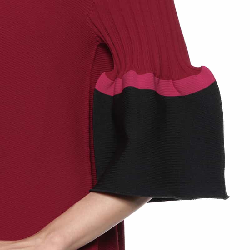 CFCL CFCL＜シーエフシーエル＞ ベルスリーブフレアドレス RED