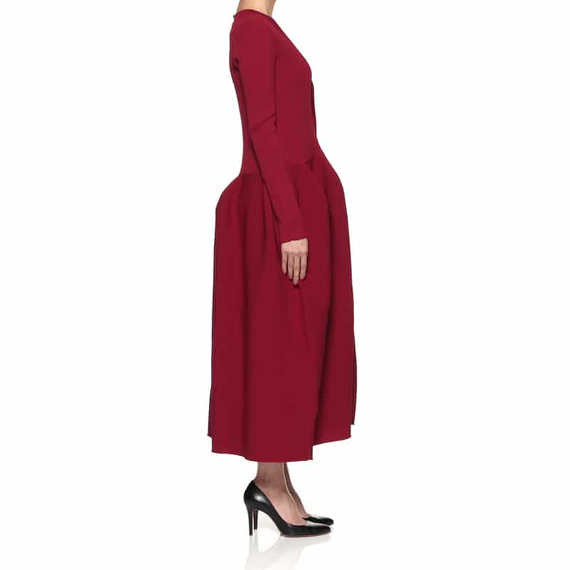 CFCL CFCL＜シーエフシーエル＞ カーディガンドレス “POTTERY“ RED