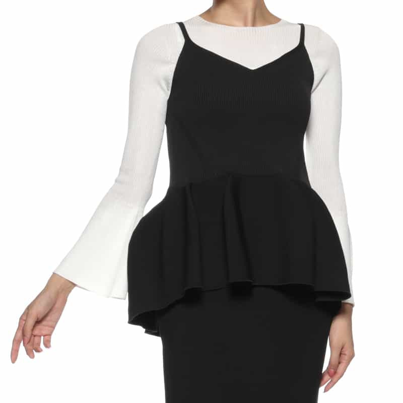 CFCL CFCL＜シーエフシーエル＞ キャミソールニットプルオーバー BLACK