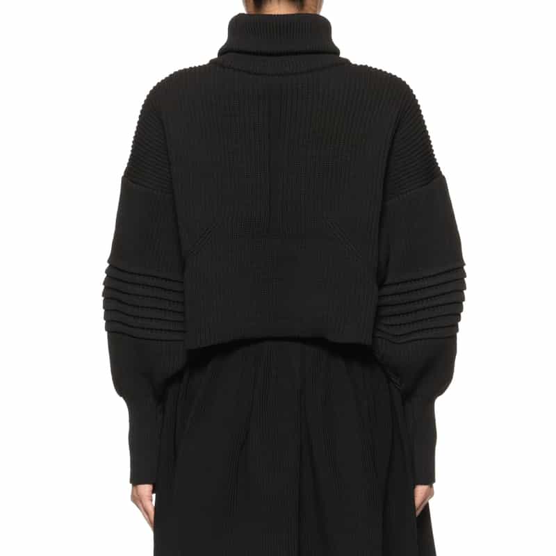 CFCL CFCL＜シーエフシーエル＞ ハイネック クロップドニットプルオーバー BLACK