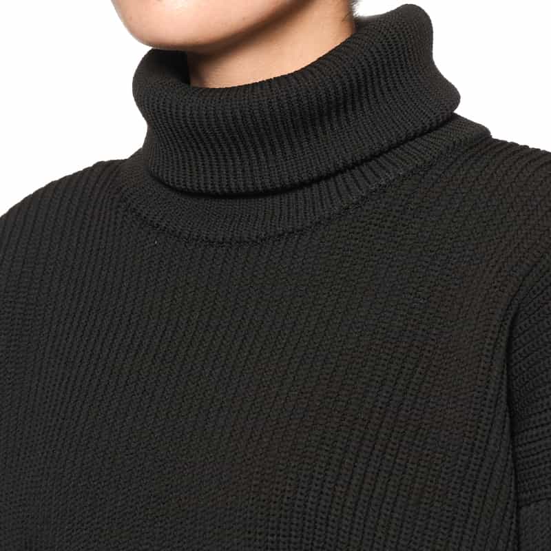 CFCL CFCL＜シーエフシーエル＞ ハイネック クロップドニットプルオーバー BLACK