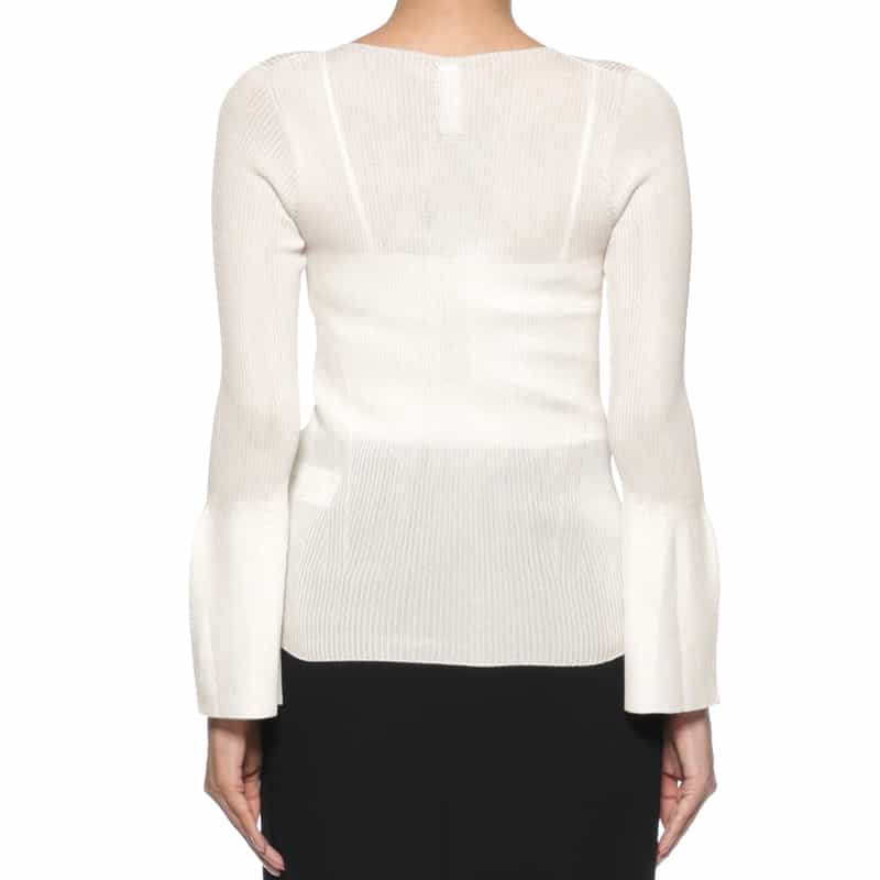 CFCL CFCL＜シーエフシーエル＞ ベルスリーブニットプルオーバー WHITE