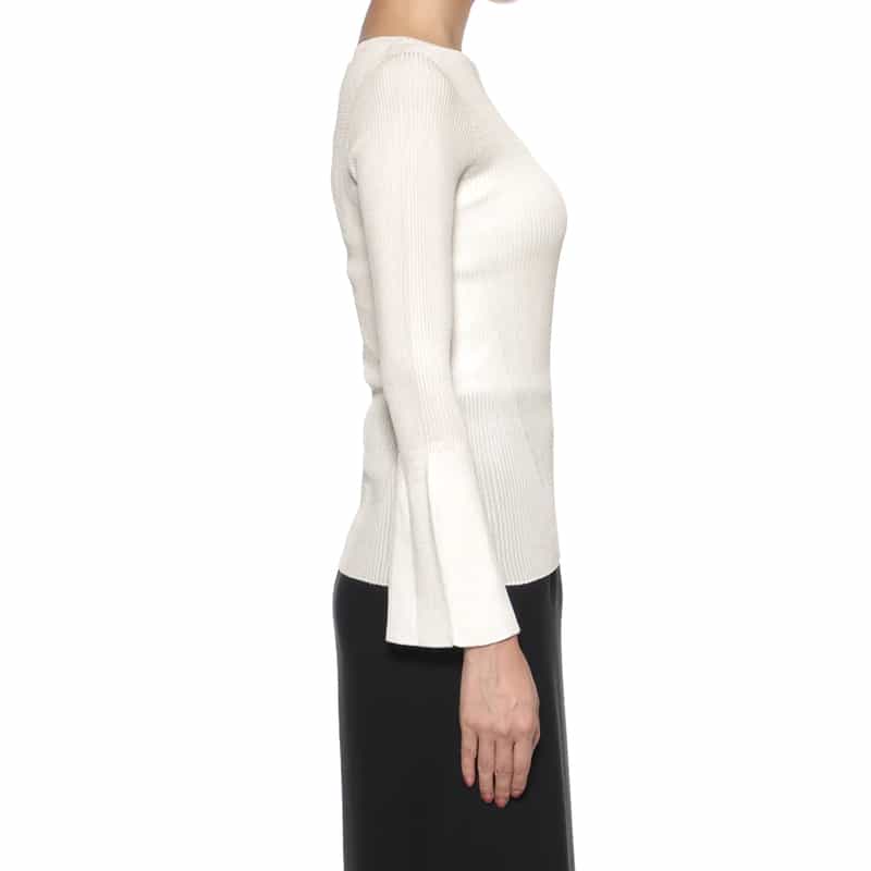 CFCL CFCL＜シーエフシーエル＞ ベルスリーブニットプルオーバー WHITE