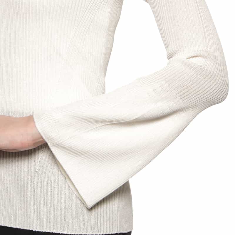 CFCL CFCL＜シーエフシーエル＞ ベルスリーブニットプルオーバー WHITE