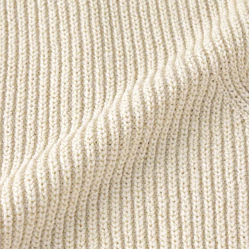 CFCL CFCL＜シーエフシーエル＞ グリッター ハイネック クロップドニットプルオーバー WHITE