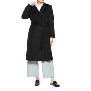 カシミヤ素材 ベルテッドダブルコート