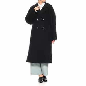 パールボタン ダブルロングコート