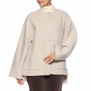 ノーカラー ミドルコート