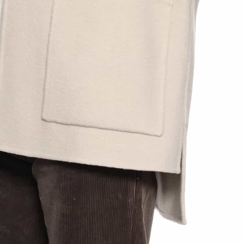 BARNEYS NEW YORK ノーカラー ミドルコート BEIGE