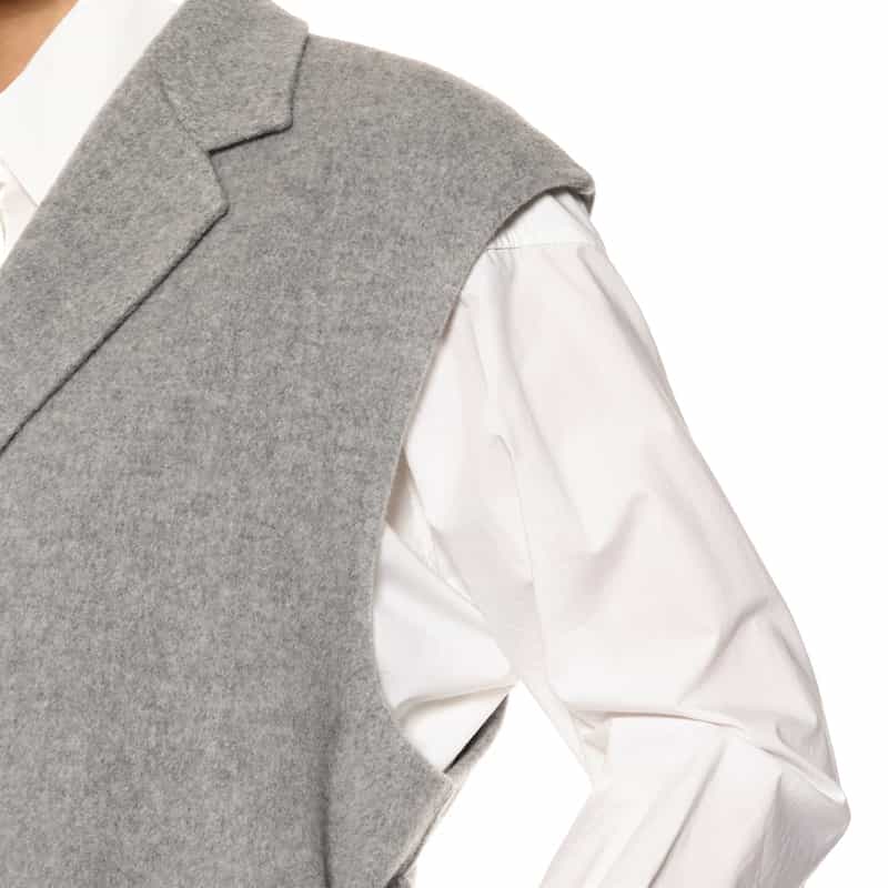 BARNEYS NEW YORK ベルテッド ロングジレコート LIGHT GRAY