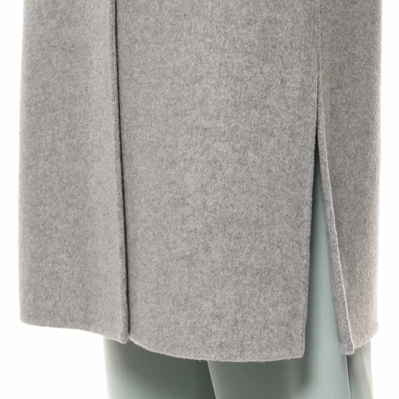 BARNEYS NEW YORK ベルテッド ロングジレコート LIGHT GRAY