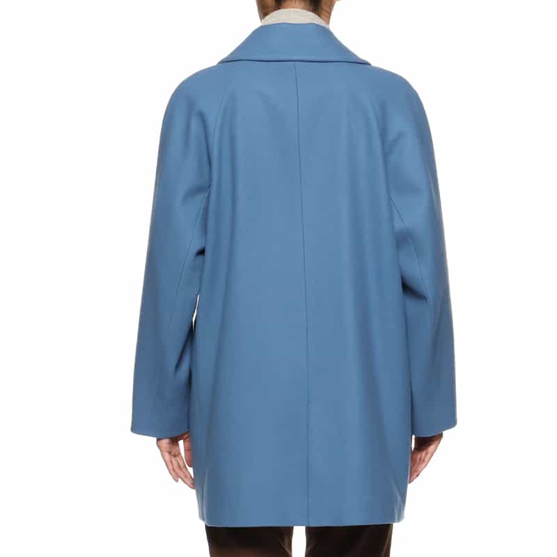 BARNEYS NEW YORK ウールメルトン ラグラン ピーコート BLUE