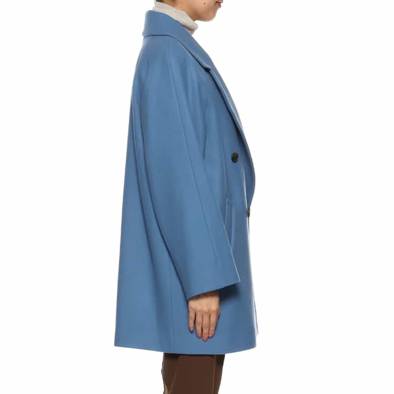 BARNEYS NEW YORK ウールメルトン ラグラン ピーコート BLUE