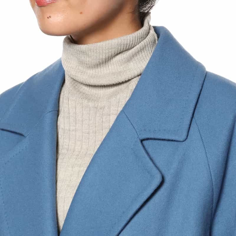 BARNEYS NEW YORK ウールメルトン ラグラン ピーコート BLUE