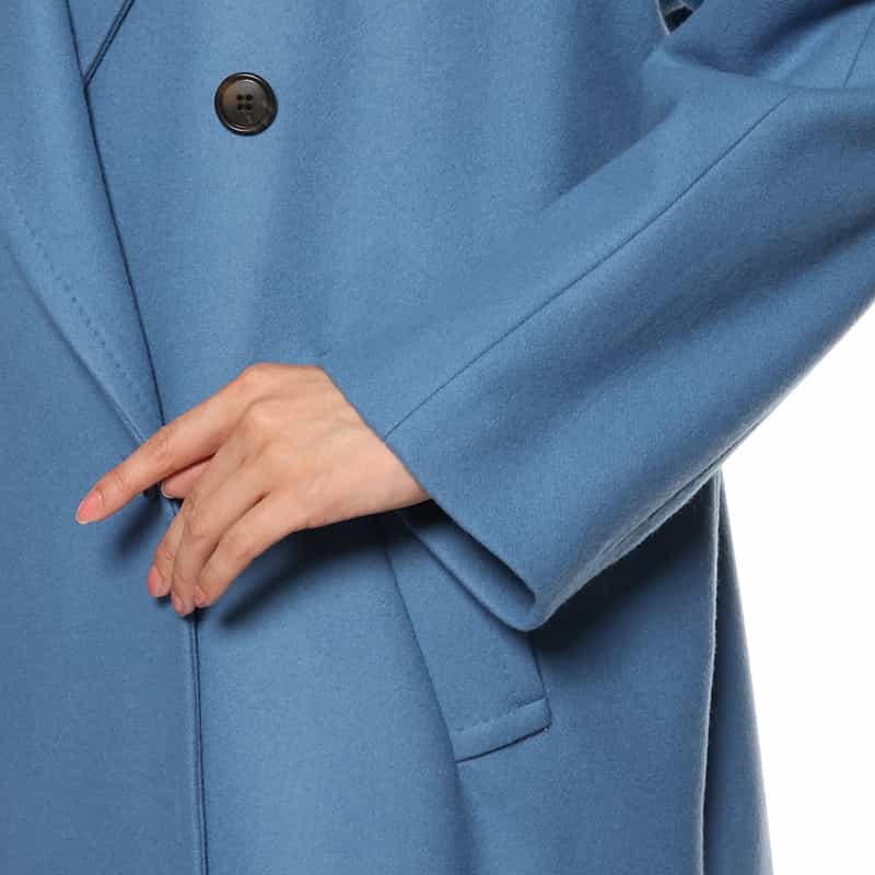 BARNEYS NEW YORK ウールメルトン ラグラン ピーコート BLUE