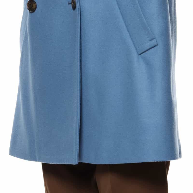 BARNEYS NEW YORK ウールメルトン ラグラン ピーコート BLUE