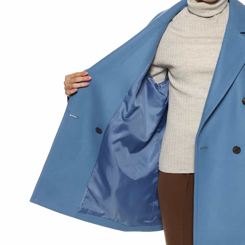 BARNEYS NEW YORK ウールメルトン ラグラン ピーコート BLUE