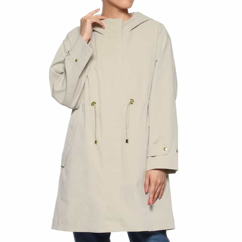 BARNEYS NEW YORK ライナー付き フーデッドミドルコート BEIGE