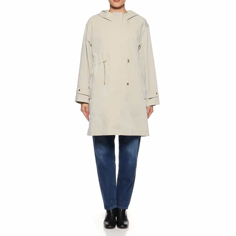 BARNEYS NEW YORK ライナー付き フーデッドミドルコート BEIGE