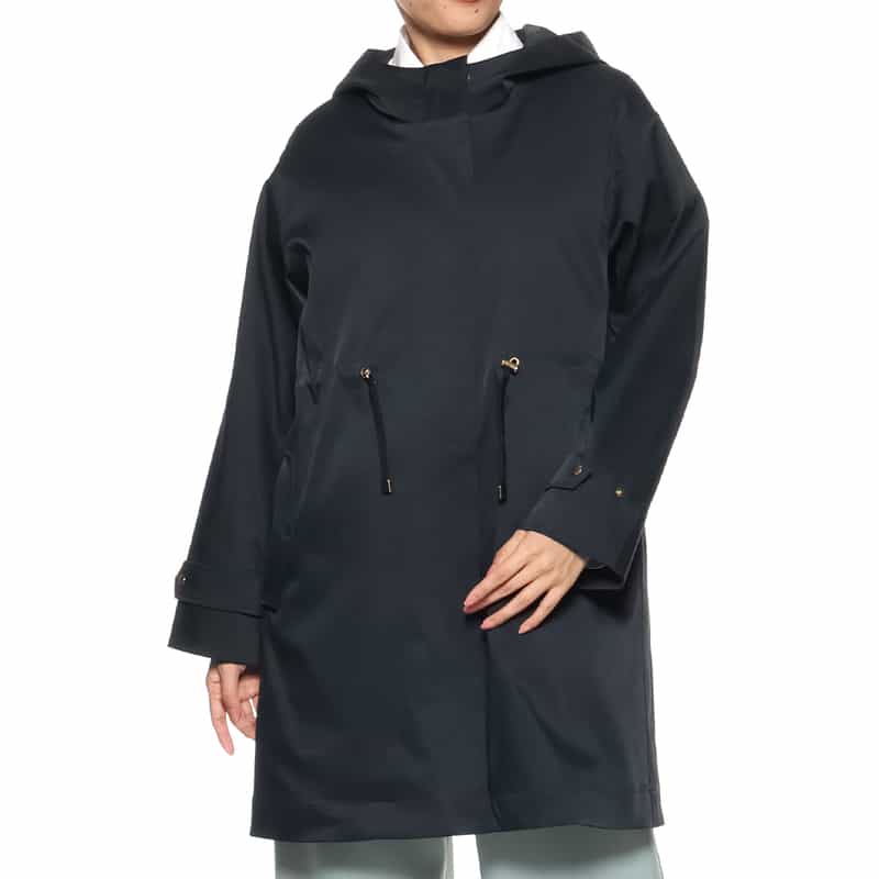 BARNEYS NEW YORK ライナー付き フーデッドミドルコート NAVY