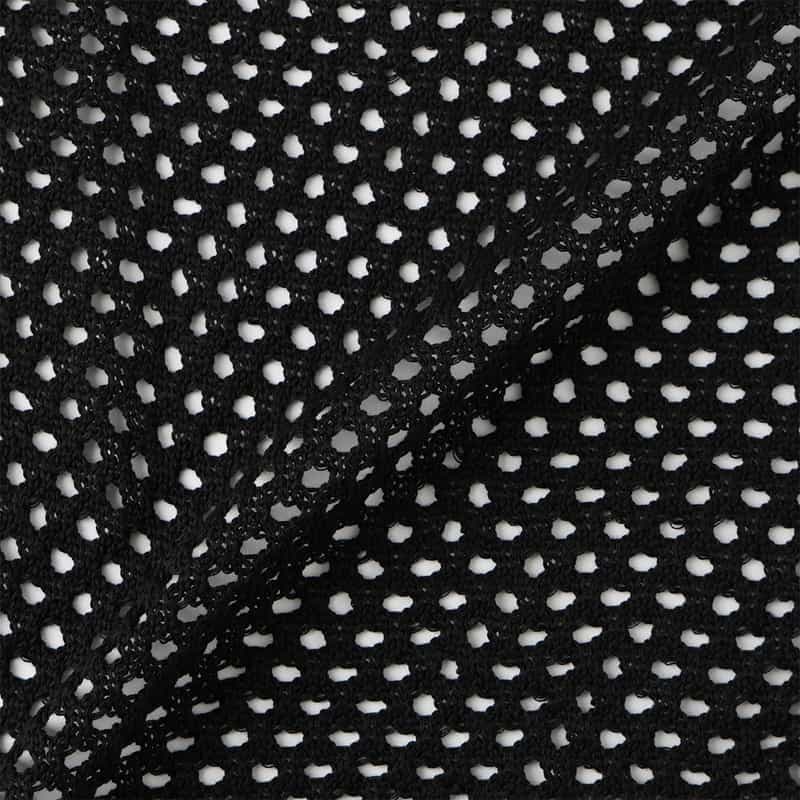 BARNEYS NEW YORK メッシュ編みロングニットベスト BLACK