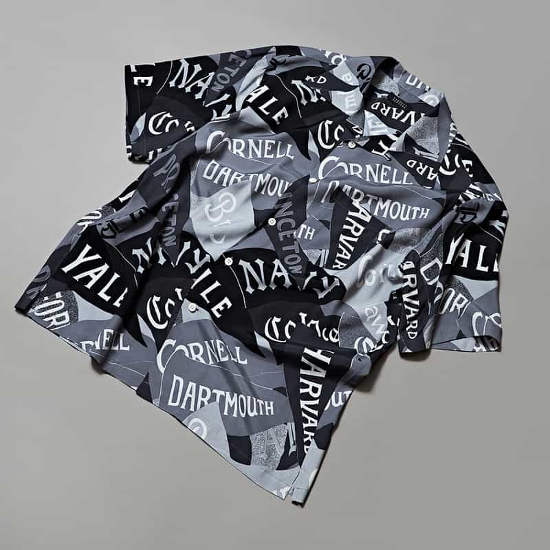 BARNEYS NEW YORK BARNEYS NEW YORK designed by TOMOHIRO KONNO オープンカラーシャツ BLACK