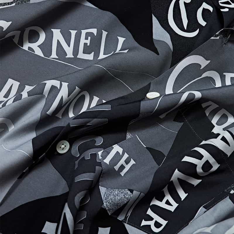 BARNEYS NEW YORK BARNEYS NEW YORK designed by TOMOHIRO KONNO オープンカラーシャツ BLACK