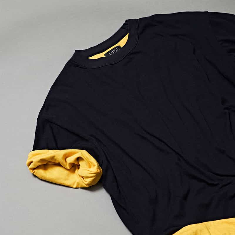 BARNEYS NEW YORK BARNEYS NEW YORK designed by TOMOHIRO KONNO ダブルフェイスカットソー NAVY