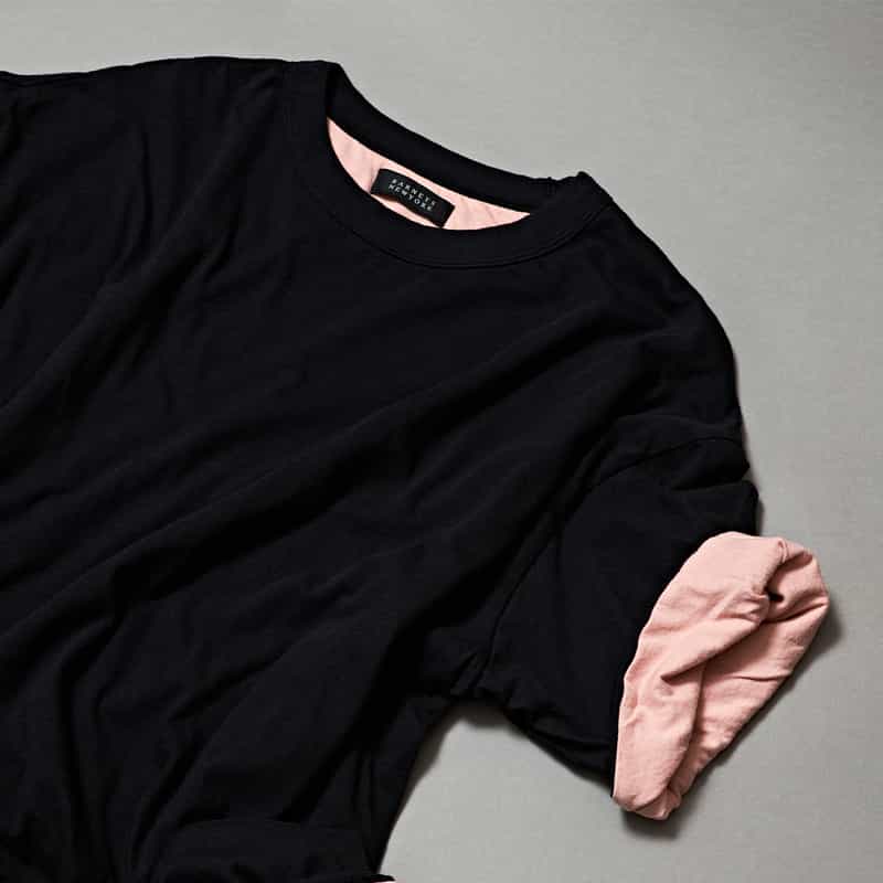 BARNEYS NEW YORK BARNEYS NEW YORK designed by TOMOHIRO KONNO ダブルフェイスカットソー BLACK