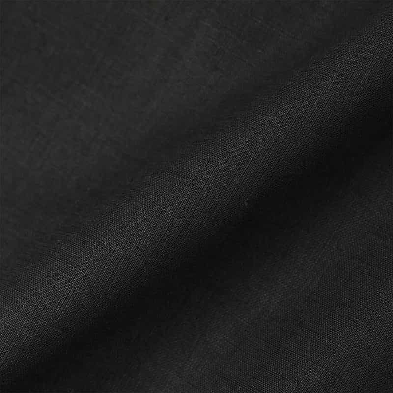 BARNEYS NEW YORK ウォッシャブル リネンシャツ BLACK