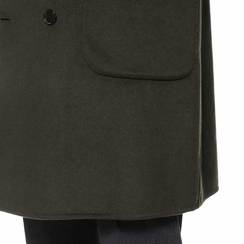 BARNEYS NEW YORK ダブルフェイス ショールカラーコート KHAKI