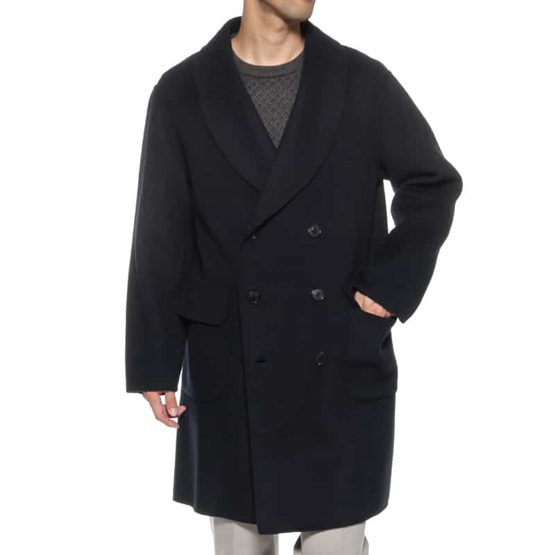 ダブルフェイス ショールカラーコート