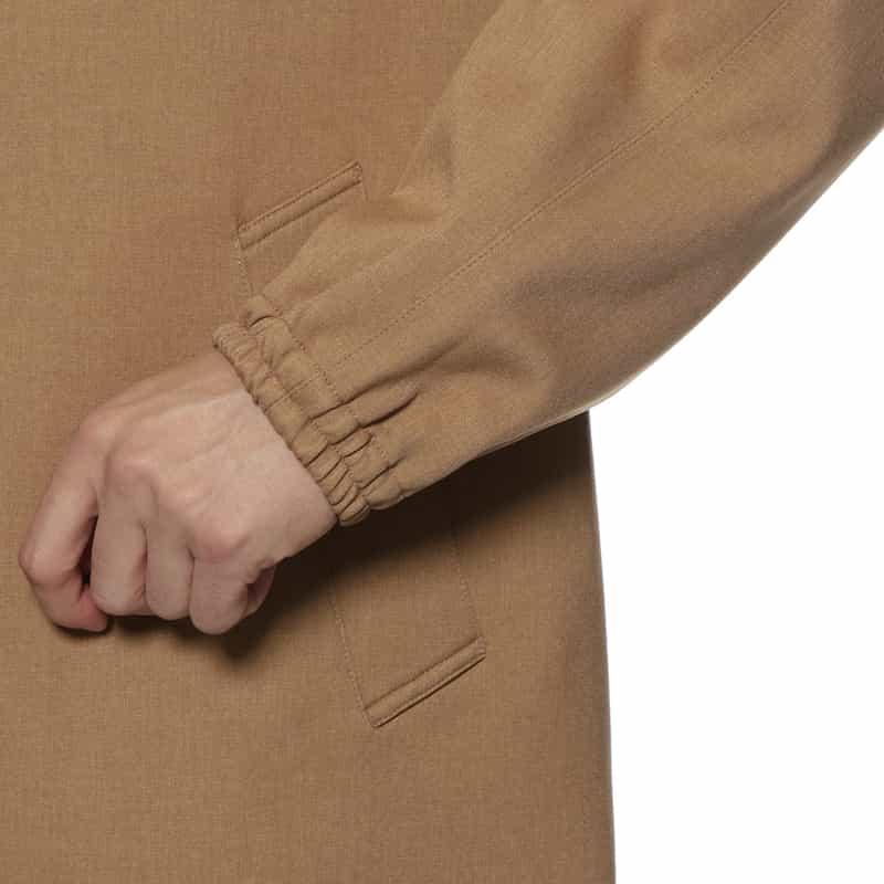 BARNEYS NEW YORK ダウンファブリック ステンカラーコート CAMEL