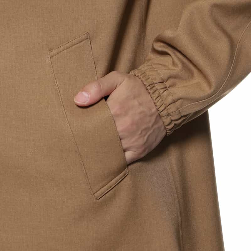 BARNEYS NEW YORK ダウンファブリック ステンカラーコート CAMEL