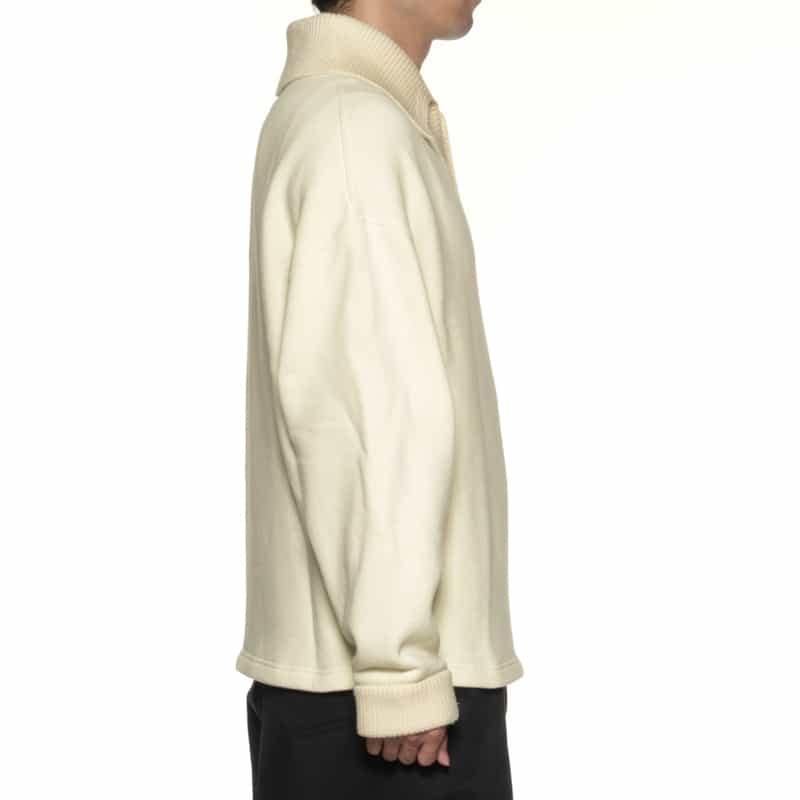 JACQUEMUS JACQUEMUS＜ジャックムス＞ ロゴ入りロングスリーブニットポロシャツ BEIGE