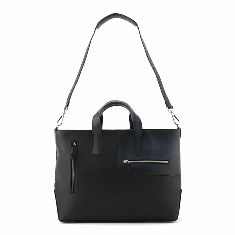 BIAGINI BIAGINI＜ビアジーニ＞ ショルダーストラップ付トートバッグ BLACK