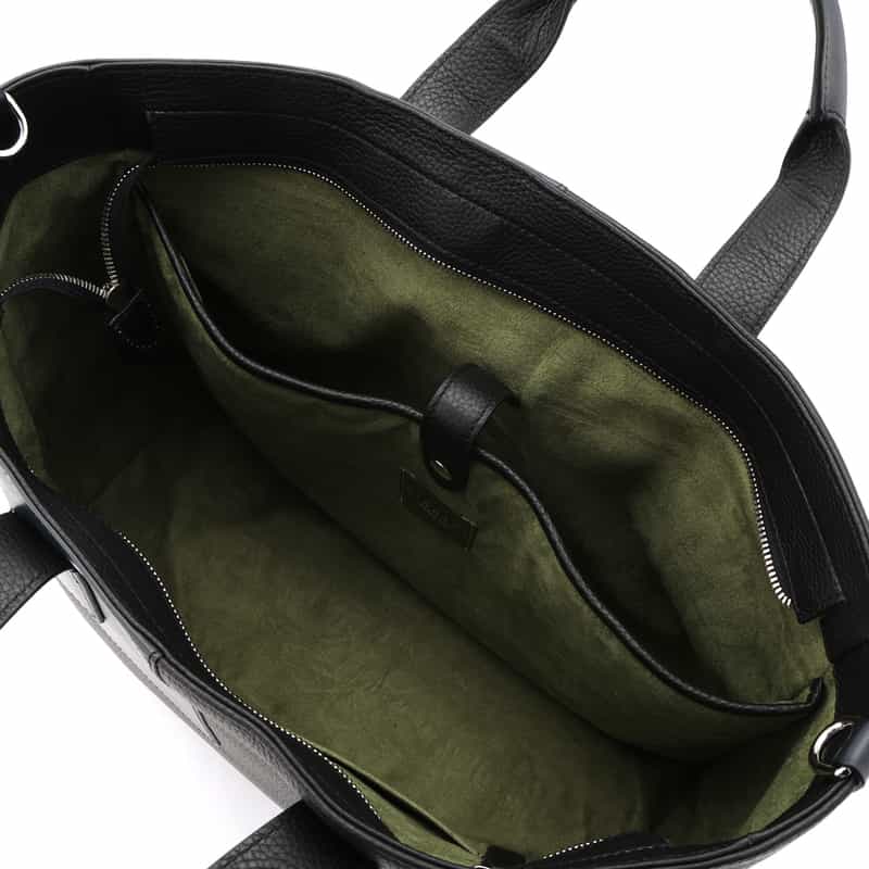 BIAGINI BIAGINI＜ビアジーニ＞ ショルダーストラップ付トートバッグ BLACK