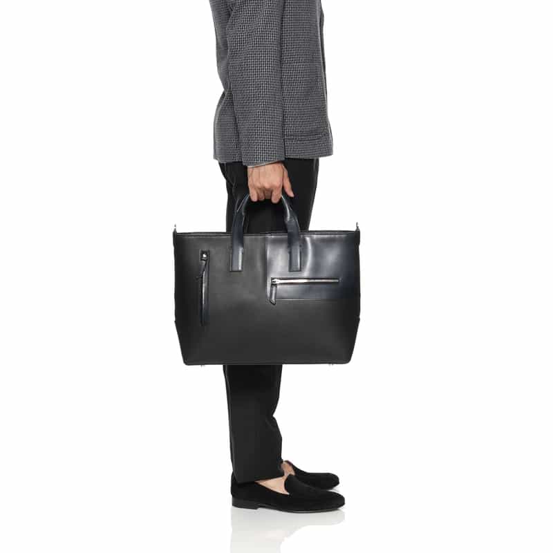 BIAGINI BIAGINI＜ビアジーニ＞ ショルダーストラップ付トートバッグ BLACK