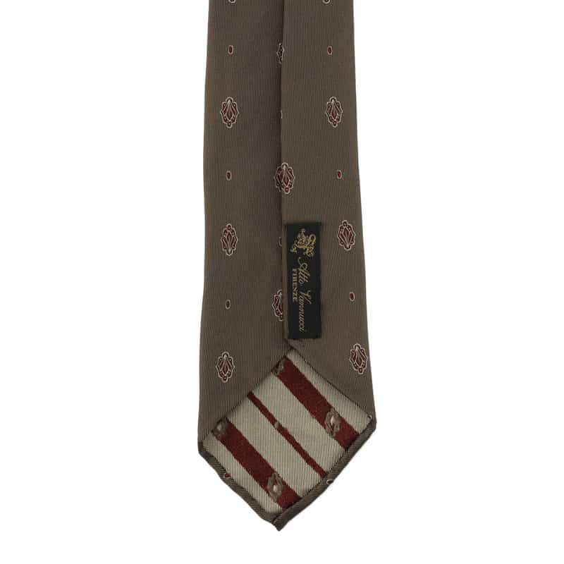 ATTO VANNUCCI FIRENZE ATTO VANNUCCI ＜アット ヴァンヌッチ＞ フラワー柄タイ LIGHT BROWN