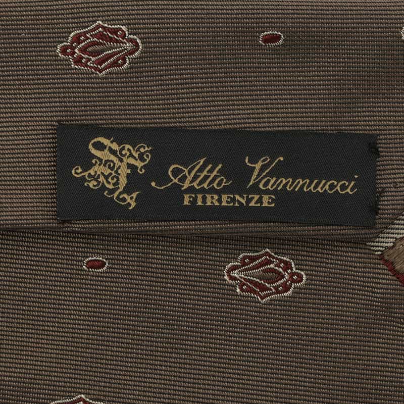 ATTO VANNUCCI FIRENZE ATTO VANNUCCI ＜アット ヴァンヌッチ＞ フラワー柄タイ LIGHT BROWN