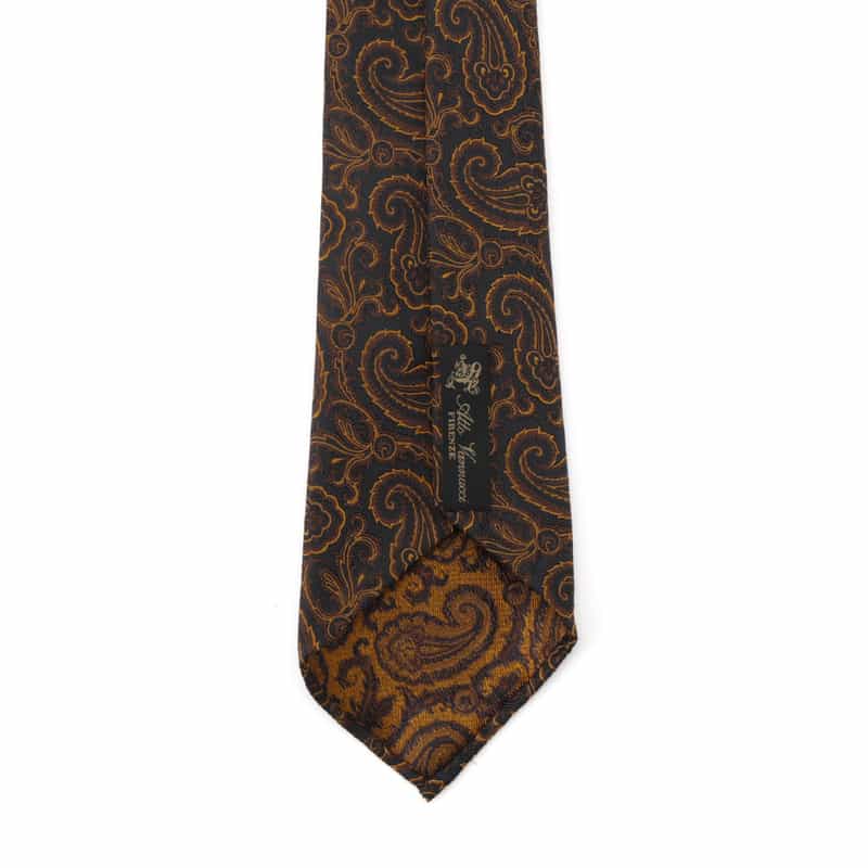 ATTO VANNUCCI FIRENZE ATTO VANNUCCI ＜アット ヴァンヌッチ＞ セッテピエゲ ペイズリー柄タイ NAVY